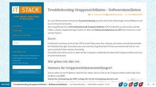 
                            4. Troubleshooting Gruppenrichtlinien - Softwareinstallation • IT-Stack.de
