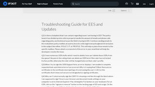 
                            11. Troubleshooting Guide for EES and Updates - iFixit