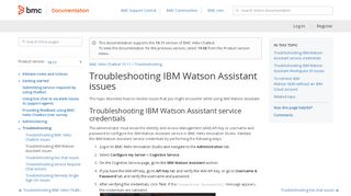 
                            12. Troubleshooting IBM Watson Assistant issues - Documentation for ...