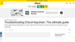 
                            1. Troubleshooting iCloud Keychain: The ultimate guide | iMore