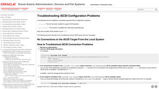 
                            7. Troubleshooting iSCSI Configuration Problems - Oracle Solaris ...