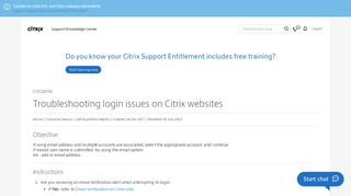 
                            1. Troubleshooting login issues on Citrix websites - Support & Services