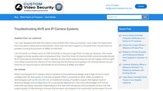 
                            13. Troubleshooting NVR and IP Camera Systems - case-studies