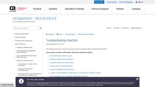 
                            12. Troubleshooting OneClick - CA Spectrum - 10.2 to 10.2.3 - CA ...