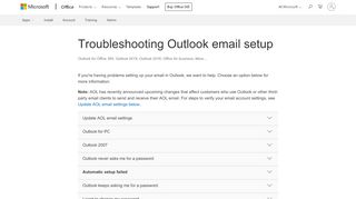 
                            11. Troubleshooting Outlook email setup - Outlook - Office Support