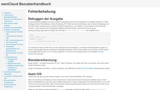 
                            12. Troubleshooting — ownCloud Benutzerhandbuch 8.0 - oCloud.de