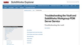 
                            5. Troubleshooting | SolidWorks Explorer