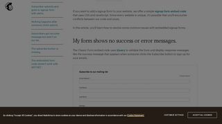 
                            13. Troubleshooting the Embedded Signup Form - MailChimp