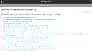 
                            5. Troubleshooting the Google Drive Assignments App – Schoology ...