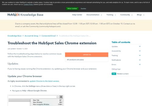 
                            7. Troubleshooting the HubSpot Sales Chrome extension