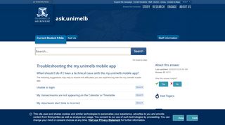 
                            6. Troubleshooting the my.unimelb mobile app - ask.unimelb Home