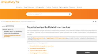 
                            7. Troubleshooting the Relativity service bus - Relativity documentation
