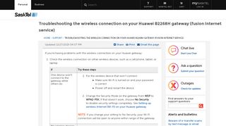 
                            10. Troubleshooting the wireless connection on your Huawei gateway ...