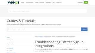 
                            12. Troubleshooting Twitter Sign-In Integrations - Guides & Tutorials