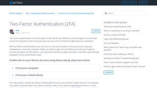 
                            10. Troubleshooting Two-Factor Authentication (2FA) – Bittrex Support