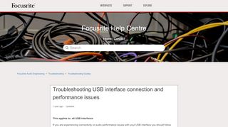 
                            2. Troubleshooting USB interface connection and performance issues ...