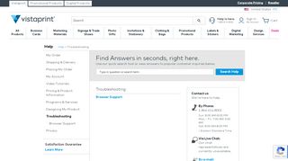 
                            6. Troubleshooting - Vistaprint