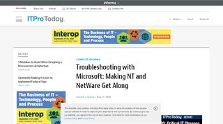 
                            10. Troubleshooting with Microsoft: Making NT and NetWare ...