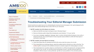 
                            12. Troubleshooting Your Editorial Manager Submission - American ...