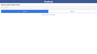 
                            3. Trova il tuo account - Facebook