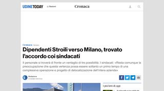 
                            8. Trovato l'accordo tra la Storili oro e i dipendenti da trasferire a Milano