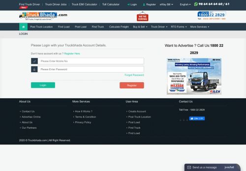 
                            3. Truckbhada | Calculate Freight - Get Trucks, Freights and Loads online...