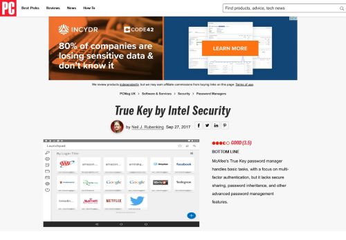 
                            13. True Key by Intel Security - Review 2017 - PCMag UK