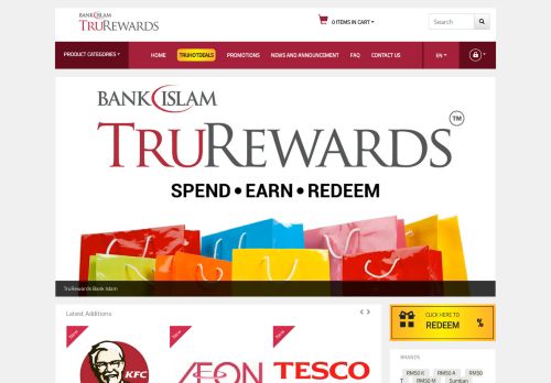 
                            13. True Rewards : Bank Islam: Home