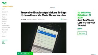 
                            7. Truecaller Enables App Makers To Sign Up New Users Via Their ...
