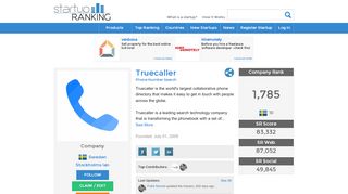 
                            6. Truecaller - Phone Number Search | Startup Ranking