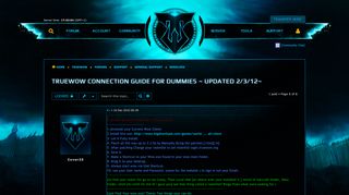 
                            3. TrueWoW • TrueWoW Connection Guide For Dummies ~ Updated 2/3/12~