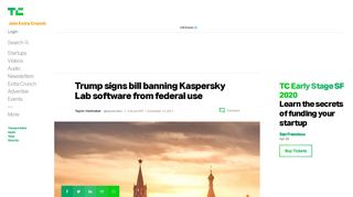
                            12. Trump signs bill banning Kaspersky Lab software from federal use ...