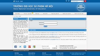 
                            5. Trường Đại học Sư phạm Hà Nội > Login