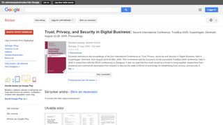 
                            13. Trust, Privacy, and Security in Digital Business: Second ...