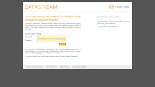 
                            8. trusted macro and financial content for superior ... - Datastream Login