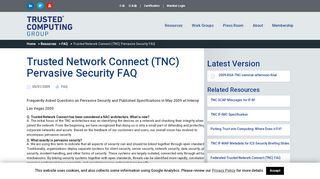 
                            9. Trusted Network Connect (TNC) Pervasive Security FAQ | Trusted ...