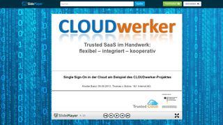 
                            12. Trusted SaaS im Handwerk: flexibel – integriert – kooperativ Single ...