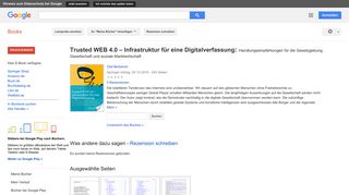 
                            9. Trusted WEB 4.0 – Infrastruktur für eine Digitalverfassung: ...