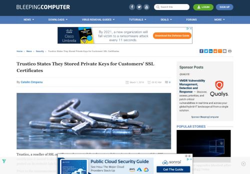 
                            8. Trustico States They Stored Private Keys for Customers' SSL Certificates