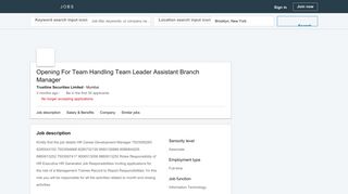 
                            11. Trustline Securities Limited hiring Opening For Team Handling Team ...