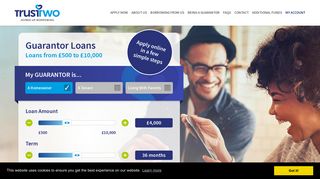 
                            4. TrustTwo: Guarantor Loans from £500 to £10000