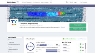 
                            7. TrustYou (Reputation) Reviews - Ratings, Pros ... - Hotel Tech Report