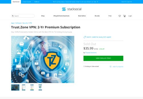 
                            7. Trust.Zone VPN: 2-Yr Premium Subscription | StackSocial