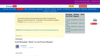 
                            12. truth Revealed : Rank 1 is not Forum Student - UPSC IAS ...