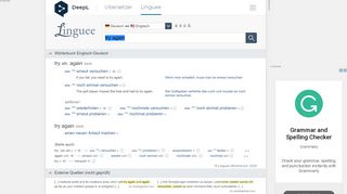 
                            13. try again - Deutsch-Übersetzung – Linguee Wörterbuch