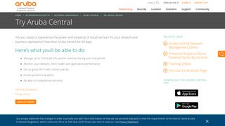 
                            5. Try Aruba Central - Aruba Networks