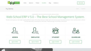 
                            2. Try Online Demo - Web School ERP | School Management ...