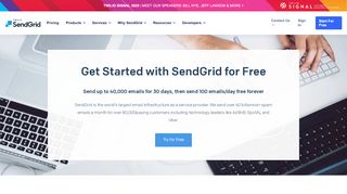 
                            5. Try SendGrid for Free | SendGrid