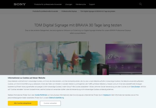 
                            11. Try TDM digital signage with BRAVIA free for 30 days - pro.sony