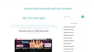 
                            8. Try Teens login – Recent Porn Passwords and Free Accounts